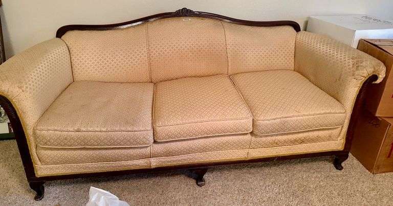 Antique Gold Couch - Beautiful Queen Anne Styling image