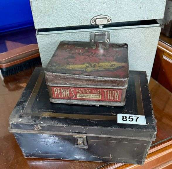 3 Antique Metal Boxes image