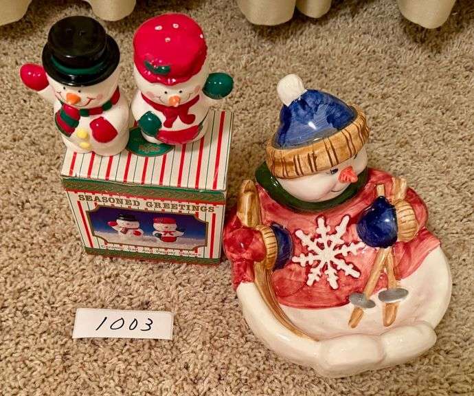 Snowmen Salt and Pepper, Snowmen Dish image