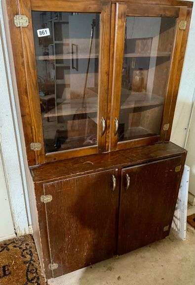 Antique Glass Door Cabinet image