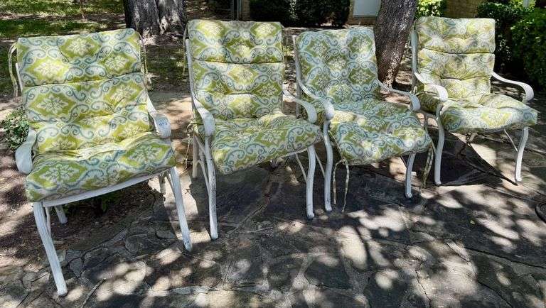 4 Heavy Duty Metal Chairs with Pads image