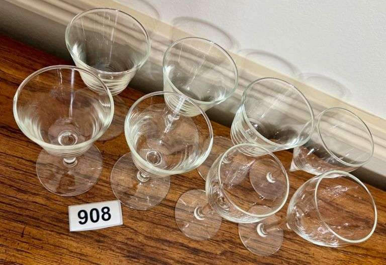 8 Wine Glasses-5 One Type, 3 Other Type image
