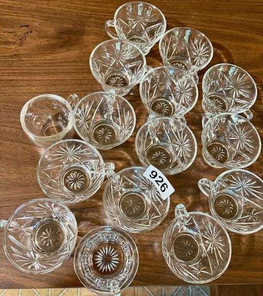 13 Matching Punch Cups and 2 Singleton Cups image