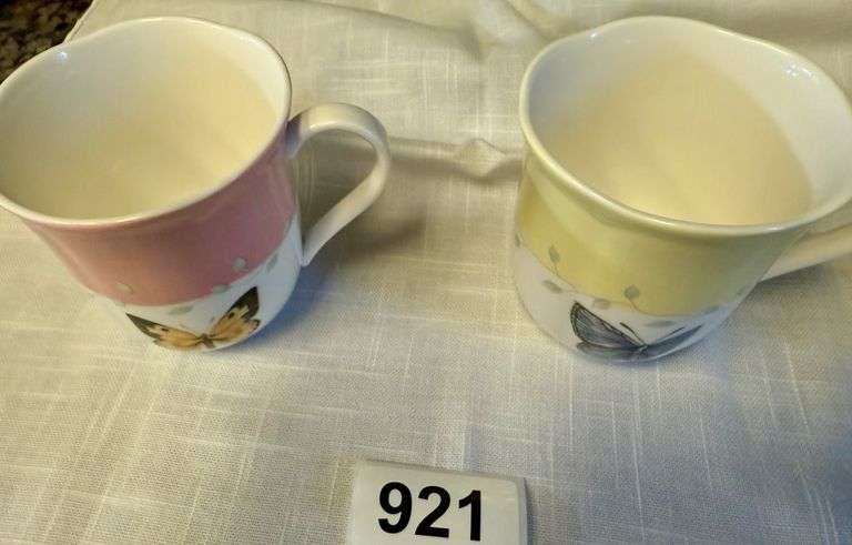 2 Lenox Butterfly Mugs image