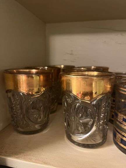 Gold Accent Cocktail Glasses