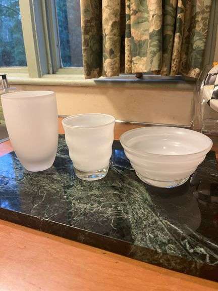 White Glasses and Bowls