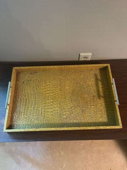 Coffee Table and Embossed Tray