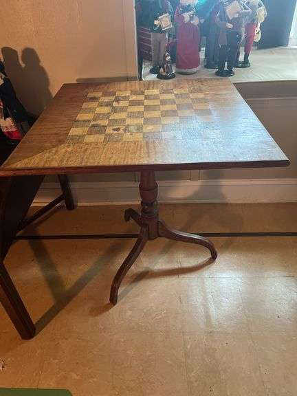 Checker Board Game Table