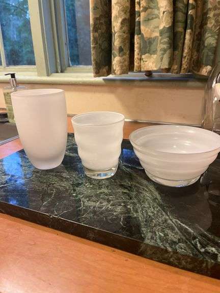 White Glasses and Bowls