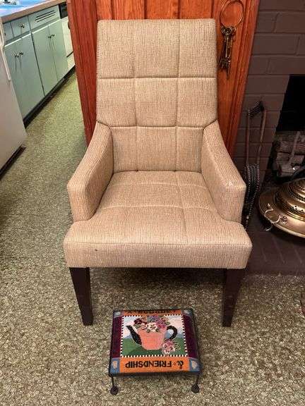 Chair and footstool