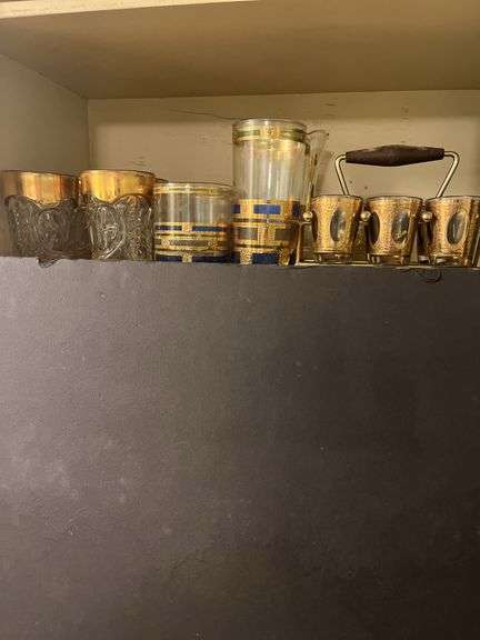 Gold Accent Cocktail Glasses