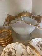 Gold Accent Serving Pieces