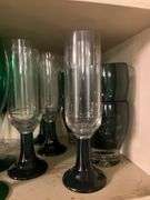 Green Glass and Acrylic Drinkware