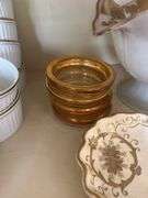 Gold Accent Serving Pieces