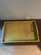 Coffee Table and Embossed Tray