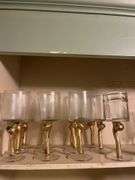 Gold Stem Wine Glasses