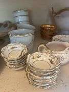Gold Accent Serving Pieces