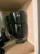 Green Glass and Acrylic Drinkware
