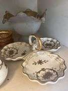 Gold Accent Serving Pieces