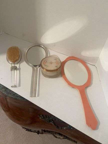 Hand Mirrors and Powder Jar Set image