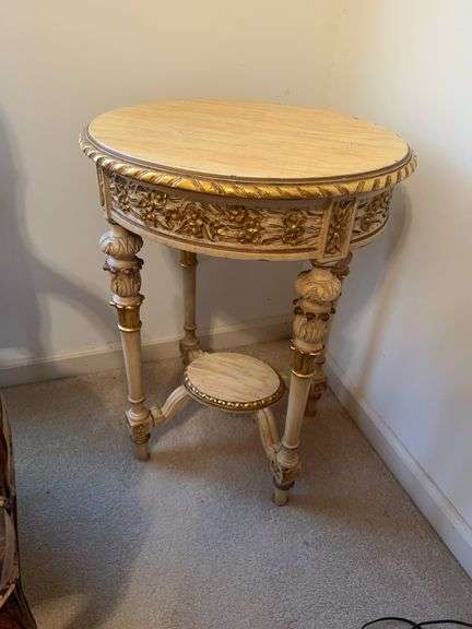 Ornate Round Accent Table image