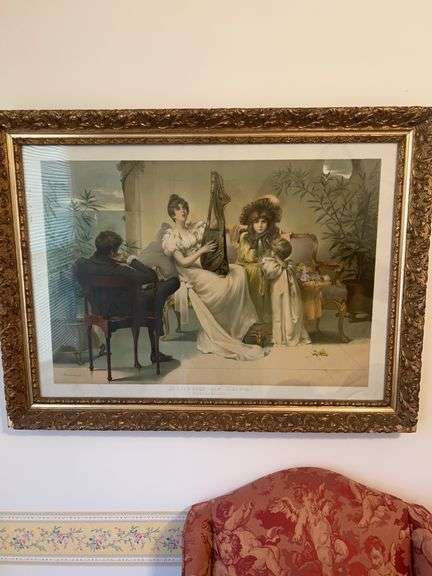 Framed 'Songs of Love' Lithograph Print image