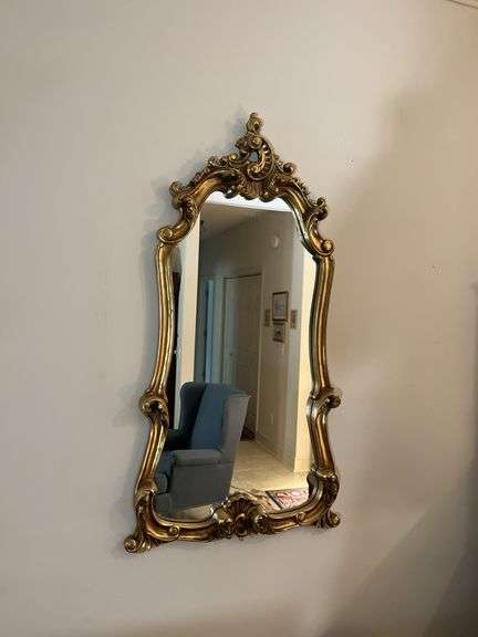 Ornate Gold Framed Mirror image