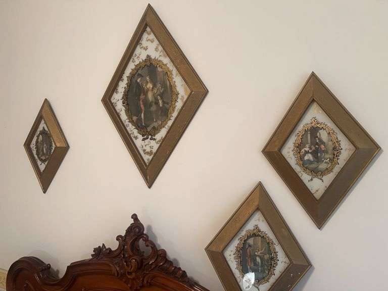 Set of Four Framed Decorative Wall Art Prints image