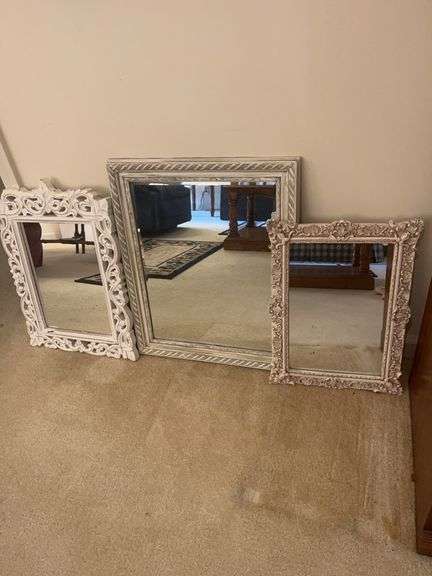 Ornate Framed Mirrors -  (3) Total image