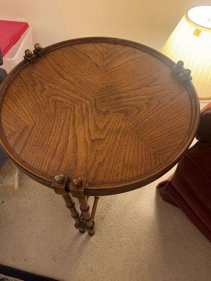 Accent Table with Wood Grain Top image