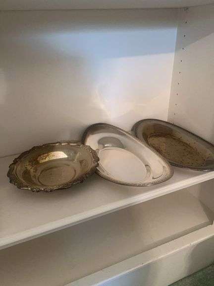 Collection of Three Decorative Metal Trays image