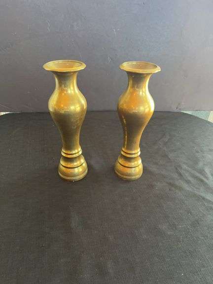 Pair of Decorative Brass Vases image