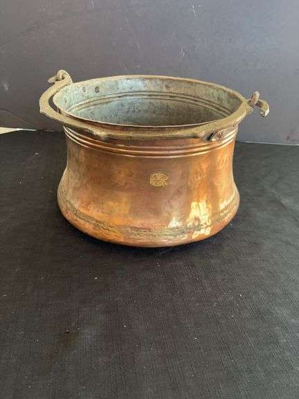 Turkish Copper Pot with Handles, Ismet Shop Label image
