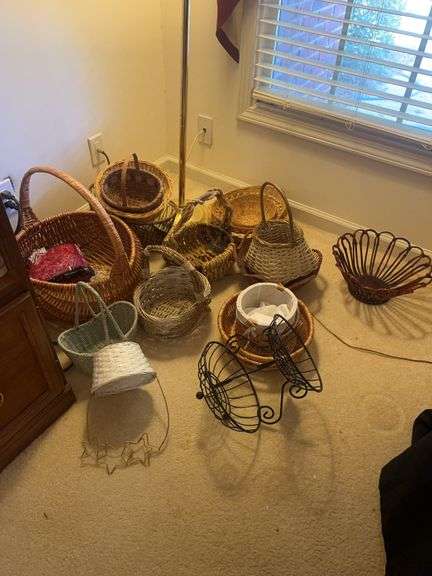 Collection of Woven Baskets - Variety of Shapes and Sizes image