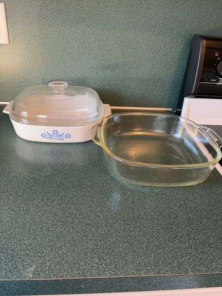 Corning Ware Blue Cornflower 10x10 Baking Dish with Lid image