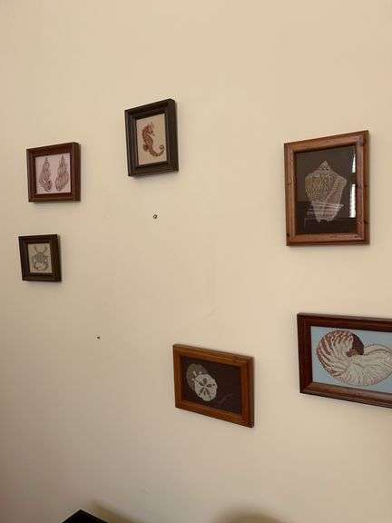 Framed Needlepoint Sea Life Art Collection image