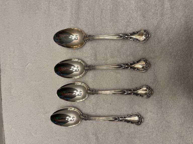 Set of Four Gorham Sterling Silver Chantilly Spoons image