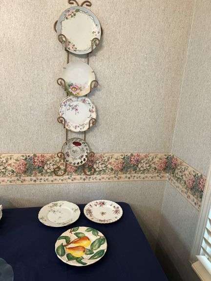 Set of Decorative Plates with Metal Display Stand image