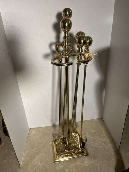 Brass Fireplace Tool Set image