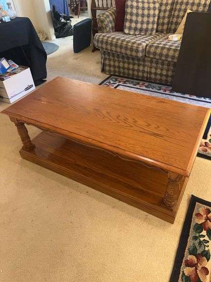 Wood Coffee Table with Lower Shelf image