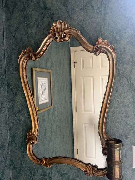 Ornate Gold Framed Mirror image