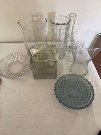 Assorted Glassware Collection: Vases, Bowls, and Decorative Fill image