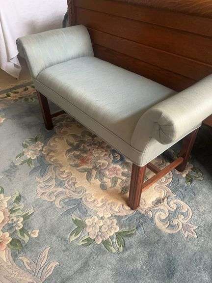 Upholstered Bench with Pillows image