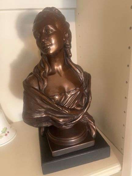 Figural Bronze-tone Bust Sculpture image