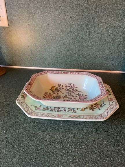 Caly Ware Adams Singapore Bird Serving Bowl and Platter Set image