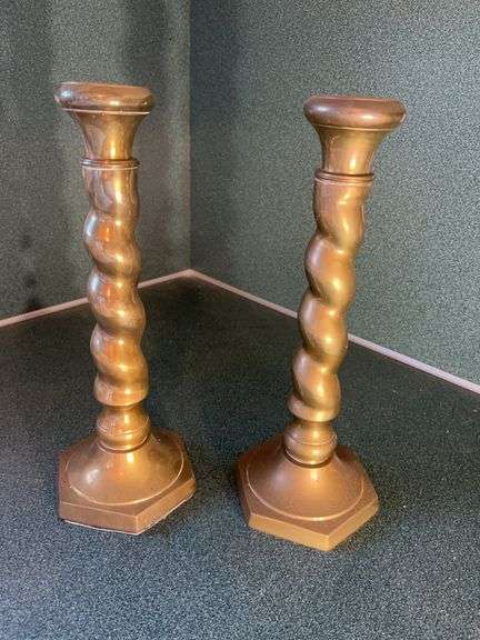 Andrea by Sadek Brass Candlestick Holders image