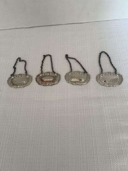 Vintage Liquor Bottle Tags: Sherry, Gin, Brandy, Whiskey image