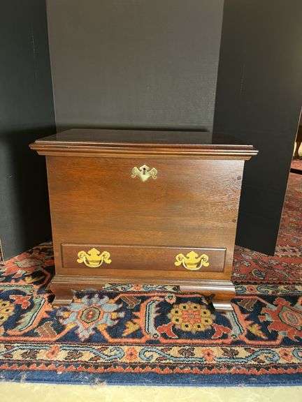 Wood Storage Chest with Drawer image