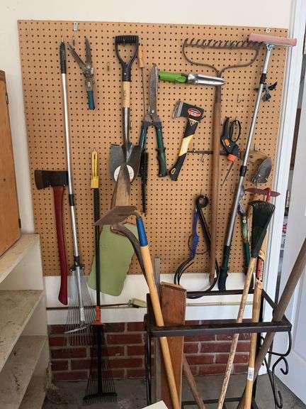 Variety of Garden and Yard Tools - Shovels, Rakes, Axes, and More image