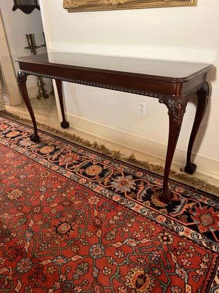 Mahogany Hall Table with Claw Feet image